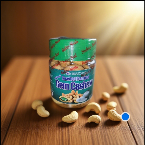 Gem Cashew (Roasted Whole Nuts) 80g x 20 packs (PET Jar).