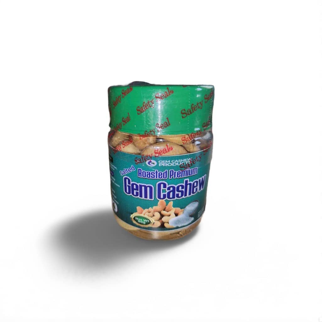 Gem Cashew (Roasted Whole Nuts) 80g x 20 packs (PET Jar).